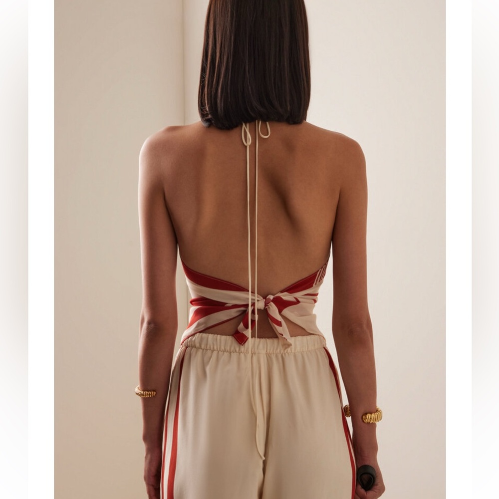SIR | Riviera Calla Silk Scarf Top - Picture 3 of 7